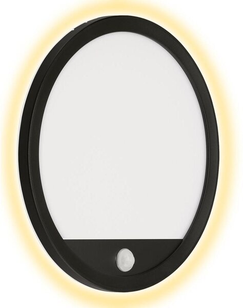 Lampada da esterno a LED con sensore di movimento IP44 15 W nera Plastica Ø 28 cm Telefunken