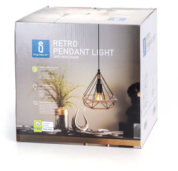 Lampadario da soffitto Sciva Canapa 1 x E27 Aigostar