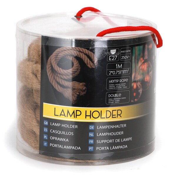 Lampadario da soffitto Double Rope Canapa 2 x E27 Aigostar