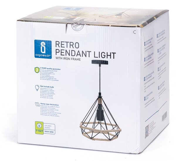 Lampadario da soffitto Sciva Canapa 1 x E27 Aigostar