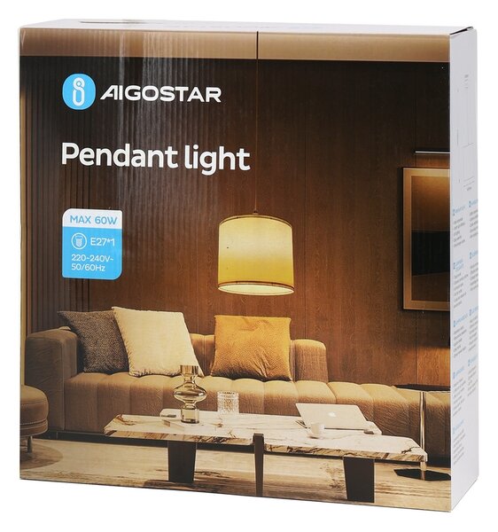 Lampadario da soffitto Fez Bianco 1 x E27 Aigostar