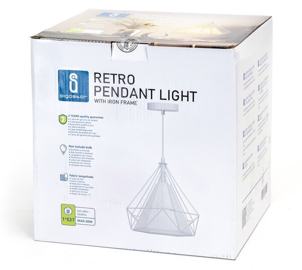 Lampadario da soffitto Sciva Bianco 1 x E27 Aigostar