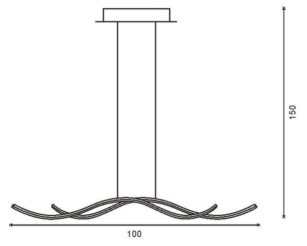 Lampadario Led da soffitto Twist Bianco 32W Dimmerabile con temperatura colore regolabile con telecomando M LEDME