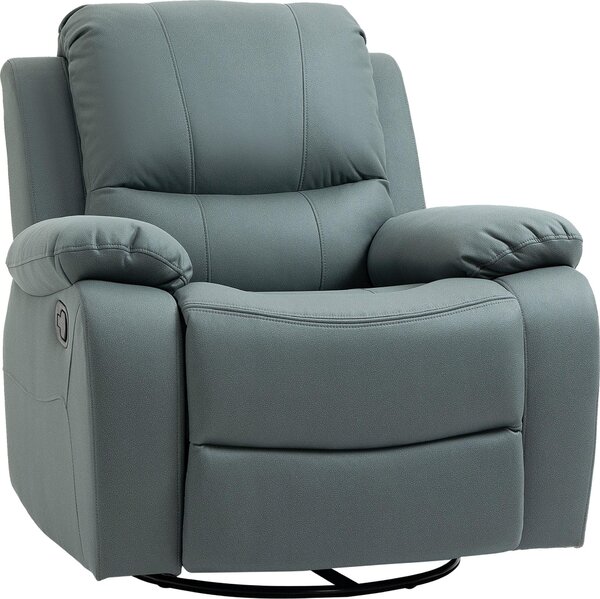 Poltrona relax 839-574V00GN, con regolazione dell'inclinazione fino a 135°, girevole a 360 gradi, struttura in acciaio, 93 x 100 x 98 cm