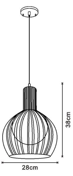 Lampadario da soffitto Negra Carol Nero 1 x E27 M LEDME