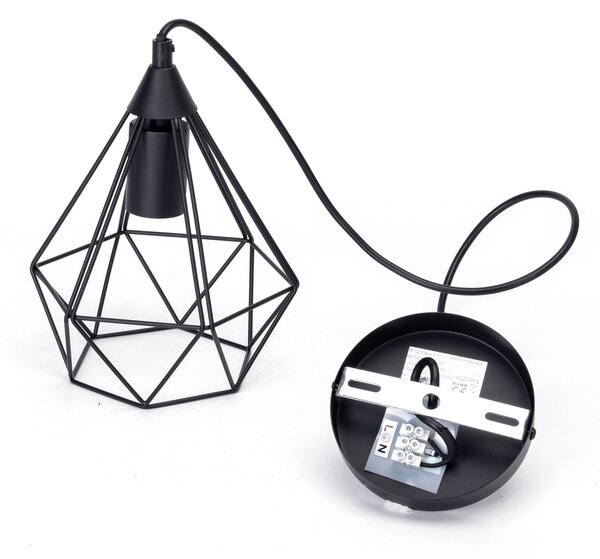Lampadario da soffitto Sciva Nero 1 x E27 Aigostar