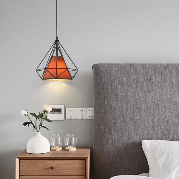 Lampadario da soffitto Dimen Nero 1 x E27 M LEDME