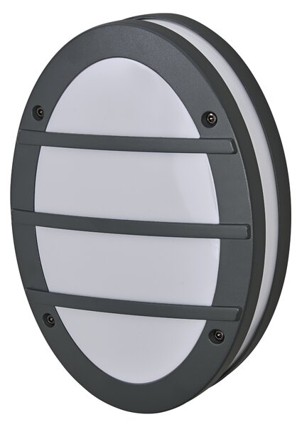 OSRAM ENDURA CLASSIC ORBICK W lampada da esterno, applique, attacco E27, grigio scuro, alluminio, installazione rapida e semplice, diffusore smerigliato, classe di protezione IP65, uso esterno
