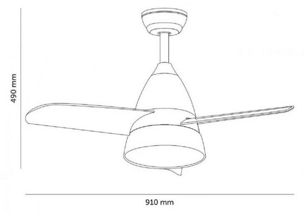 Lampadario Ventilatore da soffitto Black Silence 24W illuminazione Led regolabile con telecomando M LEDME