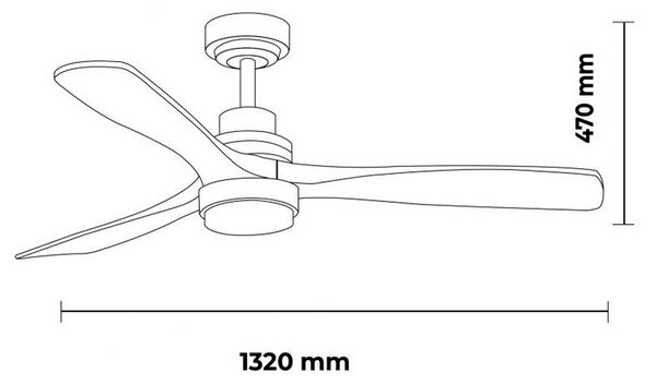 Lampadario Ventilatore da soffitto Nickel Wood 18W illuminazione Led regolabile con telecomando M LEDME