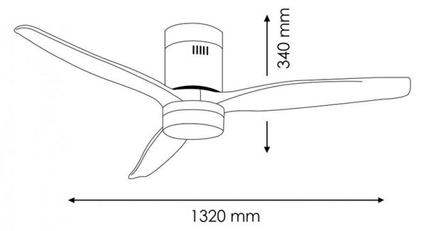 Lampadario Ventilatore da soffitto White Energy 18W illuminazione Led regolabile con telecomando M LEDME