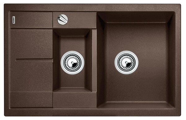 BLANCO METRA 6 S Lavello da incasso compatto / SILGRANITE / Cafe / bifacciale / eccentrico -