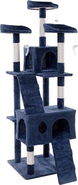 Tiragraffi per gatti Tiragraffi per gatti 170 cm Albero da arrampicata Albero da gioco Grigio scuro