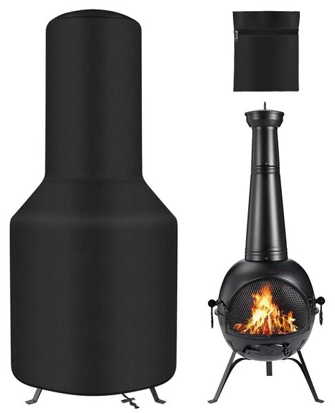 Copertura per stufa a fungo da terrazzo impermeabile - 122 x 61 cm - Nero