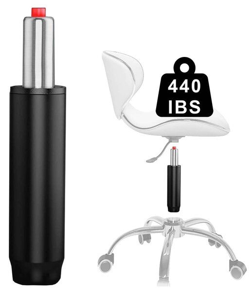 Ammortizzatore a gas per sedia da ufficio - Regolabile 270-390 mm - Portata 200 kg - Nero