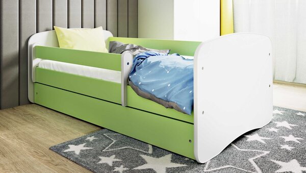 Letto per bambini con barriera Ourbaby - verde-bianco - letto senza spazio di archiviazione 140x70 cm