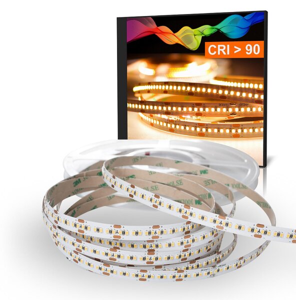 Striscia LED 2216 Bianco caldo (2700K) CRI 90 90W 5 metri 24V IP20