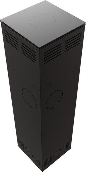 Stufa in acciaio KRATKI TORA/L 8 kW Ø 150 quarzo sinterizzato FOKOS SALE rivestimento nero
