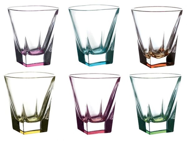 Collezione di bicchieri dof vivaci e colorati, linea moderna e versatile, perfetti per arredare la tavola in ogni momento conviviale della giornata