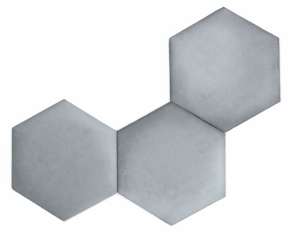 Pannello imbottito Hexagon - grigio - CON