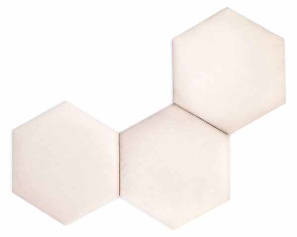 Pannello imbottito Hexagon - crema - M