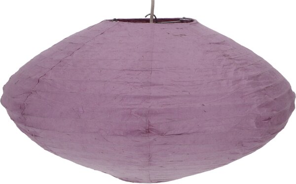 Paralume piatto in carta Lokta, lampada a sospensione Boho Coronada - Ø 43 cm viola, carta Lokta, paralumi asiatici in carta e tessuto