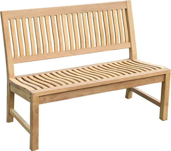 LEX 'Picadelly', panca da esterno in teak senza braccioli, 120 cm