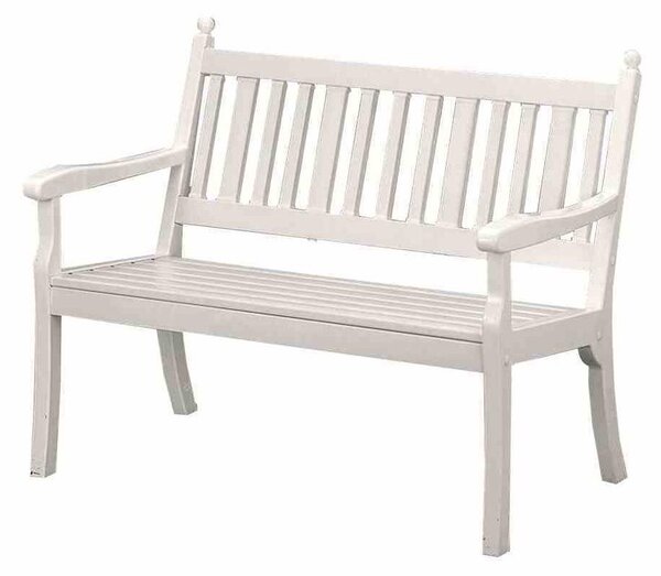 Panchina da giardino in plastica Blome Hohenzollern a 3 posti, bianco