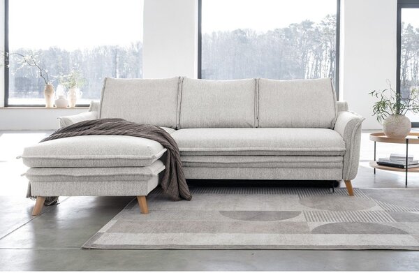 Divano letto angolare beige (angolo sinistro) Charming Charlie - Miuform