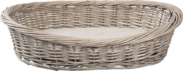 Cesto per cani Clayre & Eef 74x57x19 cm Rattan grigio
