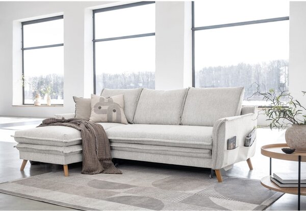 Divano letto angolare beige (angolo sinistro) Charming Charlie - Miuform
