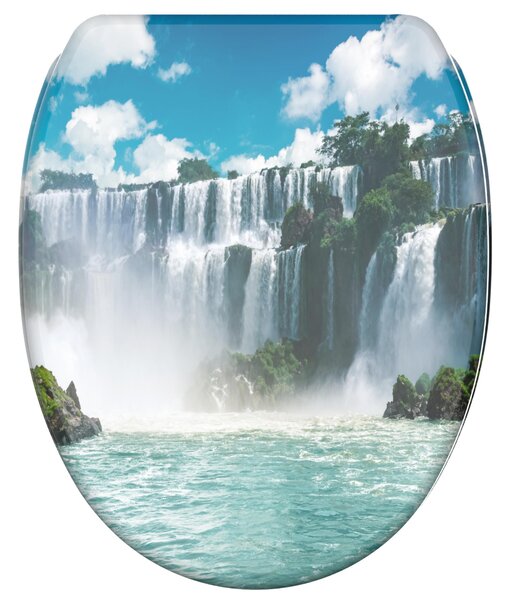Sedile WC SANILO® con chiusura ammortizzata e chiusura rapida "Waterfall", coperchio WC direttamente dal produttore, coperchio per WC, sedile WC, coperchio per WC