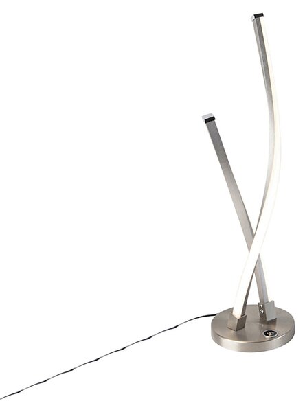 Lampada da tavolo design acciaio LED dimmer tattile - PAULINA