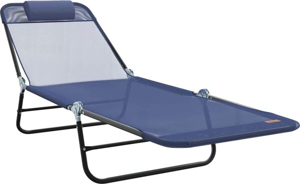 Lettino prendisole pieghevole Blu navy 182 x 55 x 85,5 cm