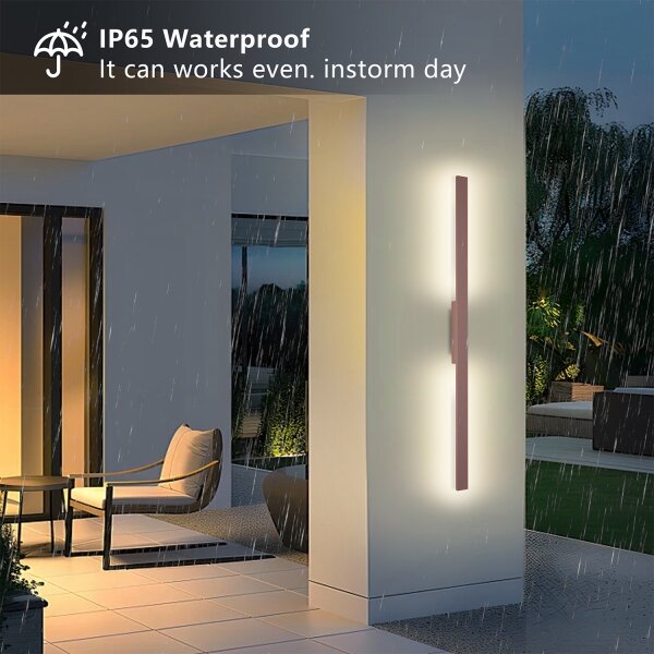 Brilagi - Applique LED da esterno LUNA LED/24W/230V 3000K IP65 100 cm marrone CRI 90