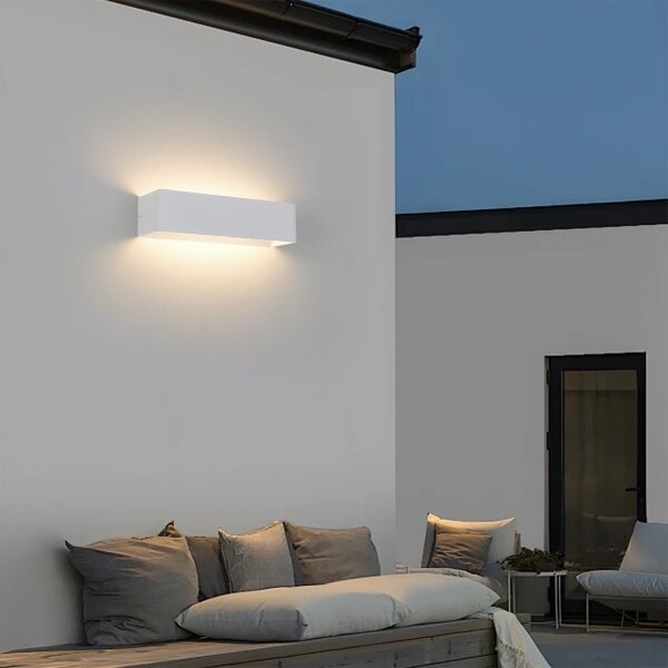 Brilagi - Lampada da parete LED per esterni DONNANI LED/12W/230V 30 cm bianco IP44
