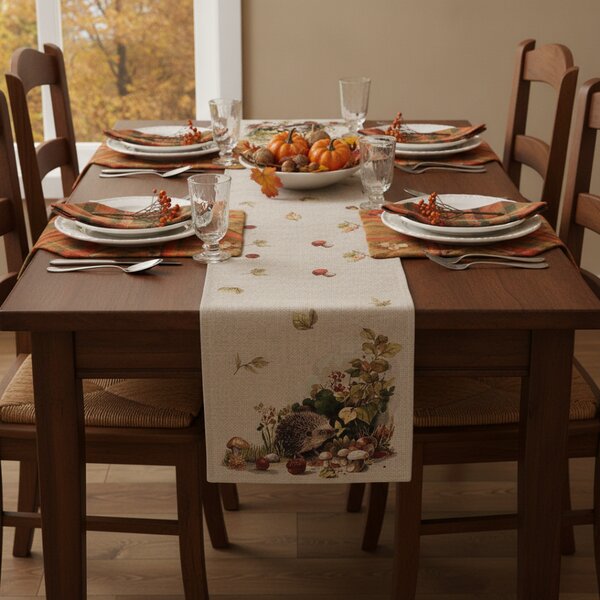 Runner da tavola con motivo arazzo autunnale MIGD051