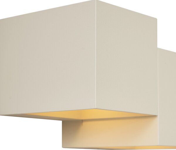 Applique moderna beige 2 luci - Transfer Double