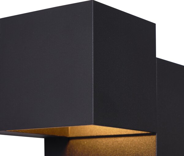Applique moderna nera a 2 luci - Transfer Double