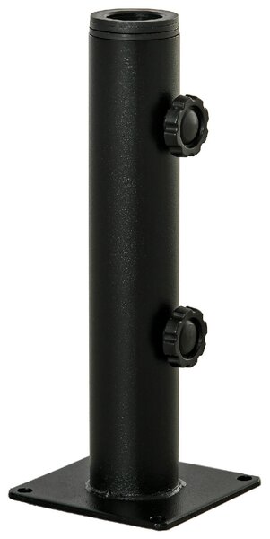 VivaGarden Base per Ombrellone da Giardino in Metallo 12x12x30 cm colore Nero