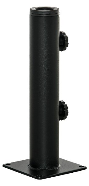 VivaGarden Base per Ombrellone da Giardino in Metallo 12x12x30 cm colore Nero