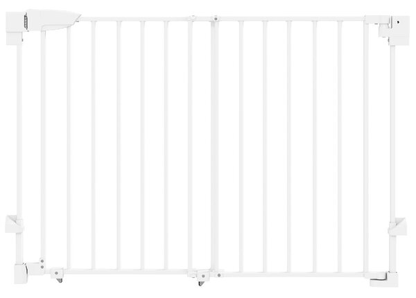 AllMyPets Cancelletto di Sicurezza per Cani 74.5-111.5x74.5 cm Chiusura Automatica Apertura con una Mano colore Bianco