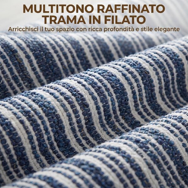 DecHome Divano 2 Posti Moderno in Tessuto effetto Lino Dimensioni 131x78x83 cm colore Blu