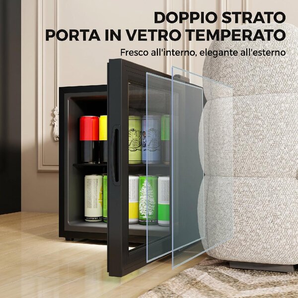 DecHome Mini Frigo Frigobar 46 Litri Classe D Raffreddamento Statico colore Nero - 0BKV361