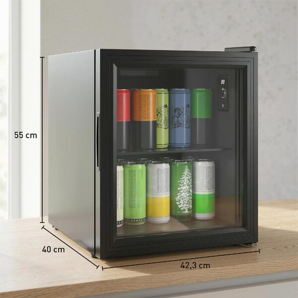 DecHome Mini Frigo Frigobar 46 Litri Classe D Raffreddamento Statico colore Nero - 0BKV361
