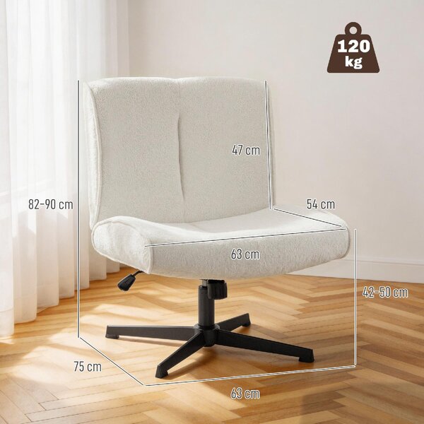 DecHome Poltrona Moderna in Velluto Dimensioni 63x75x90 cm colore Crema