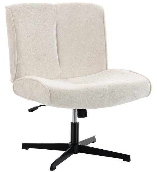 DecHome Poltrona Moderna in Velluto Dimensioni 63x75x90 cm colore Crema