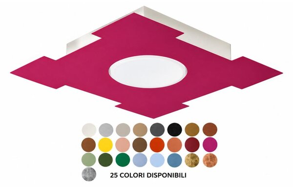 ATENE Q20 PLAFONIERA LED QUADRATA PICCOLA CM 20X20 IN 25 COLORI ECONOMICA PROMOINGROSS