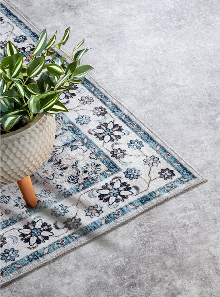 Tappeto azzurro 120x160 cm Saveh Cream Blue - Elle Decoration