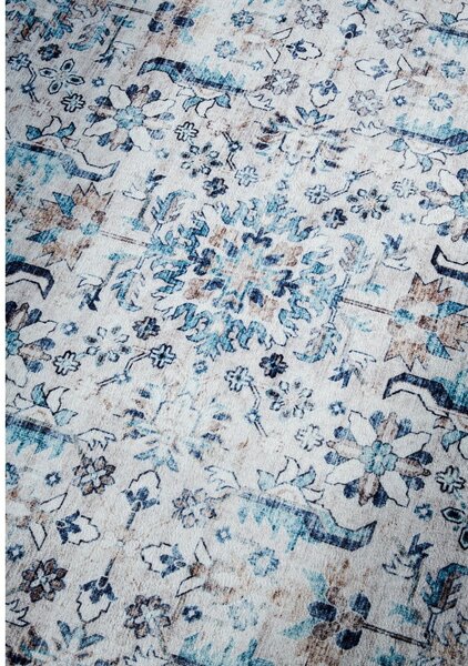 Tappeto azzurro 120x160 cm Saveh Cream Blue - Elle Decoration